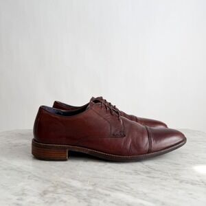 Cole‎ Haan Grand OS Men's Brown Leather Oxford Derby Cap Toe Dress Shoes size 12